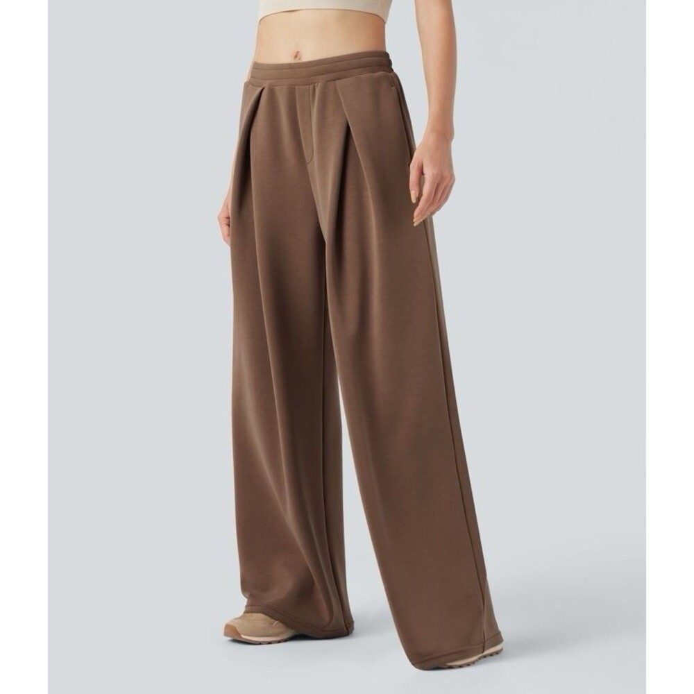 Halara Mid Rise Drawstring Crossover Casual Baggy Pants with Pockets XS